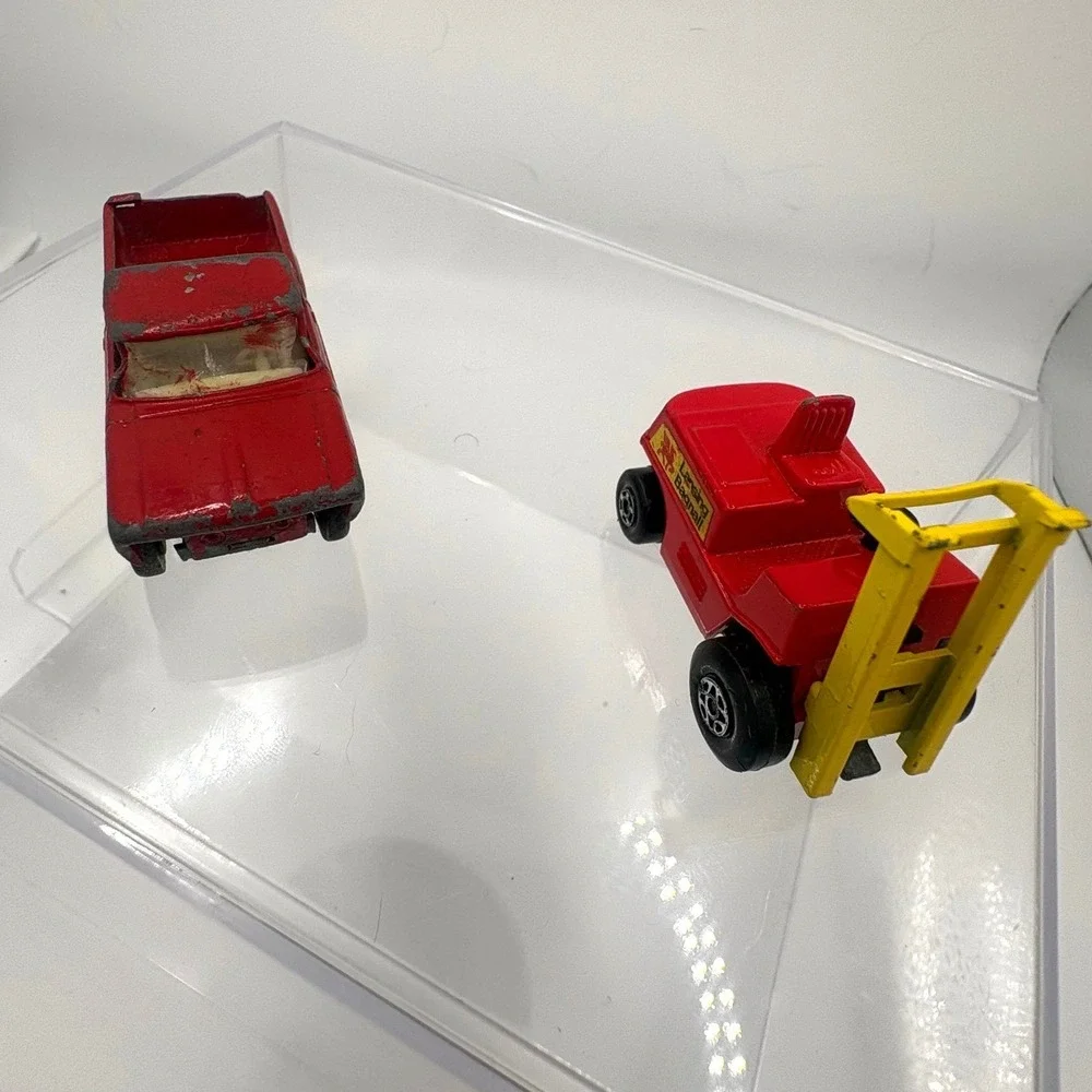 Matchbox Lesney Lot 1972 Fork Lift No 15 Ford Pick-Up No 6 Red Made England